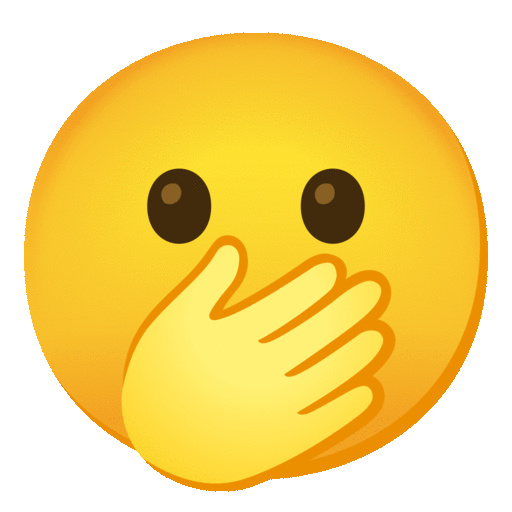 Face with Open Eyes and Hand Over Mouth, the previous design