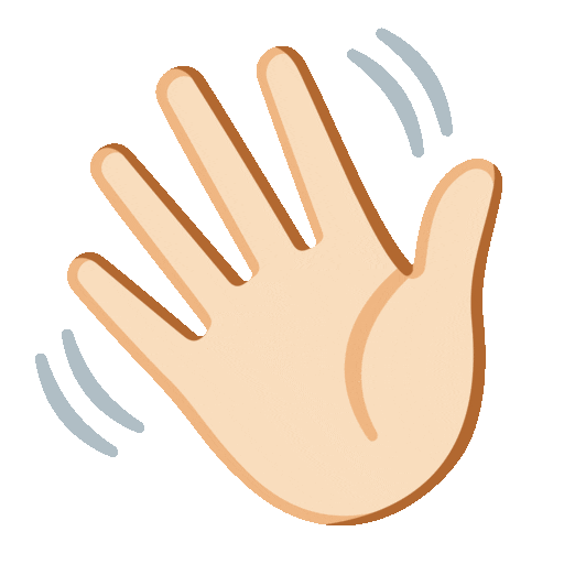 Waving Hand: Light Skin Tone, the design in this release