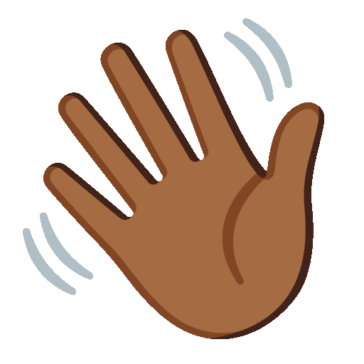 Waving Hand: Medium-Dark Skin Tone, the design in this release