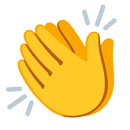 Clapping Hands as drawn by Noto Animated Emoji in 16.0