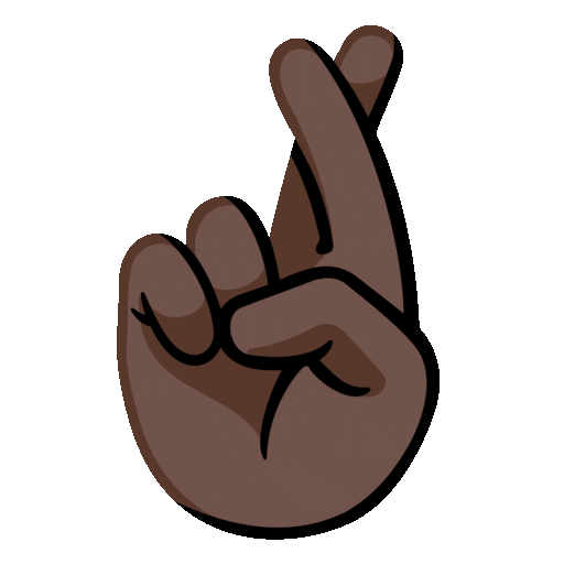 Crossed Fingers: Dark Skin Tone, the design in this release