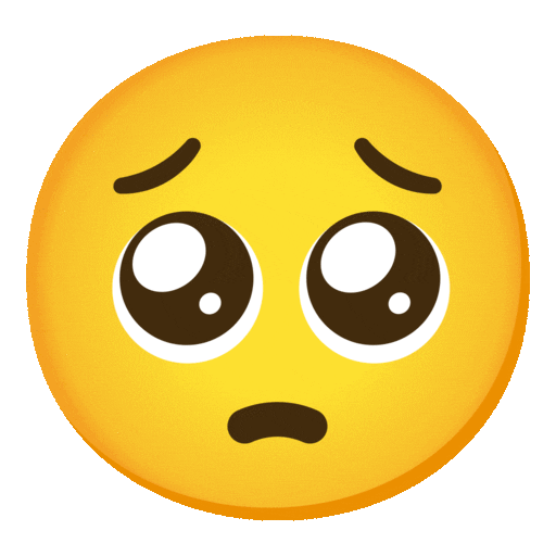 Pleading Face as drawn by Noto Animated Emoji in 16.0