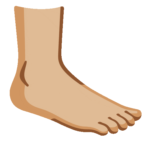 Foot: Medium-Light Skin Tone, the previous design