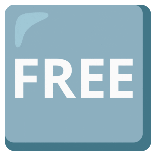 FREE button as rendered by Noto Animated Emoji