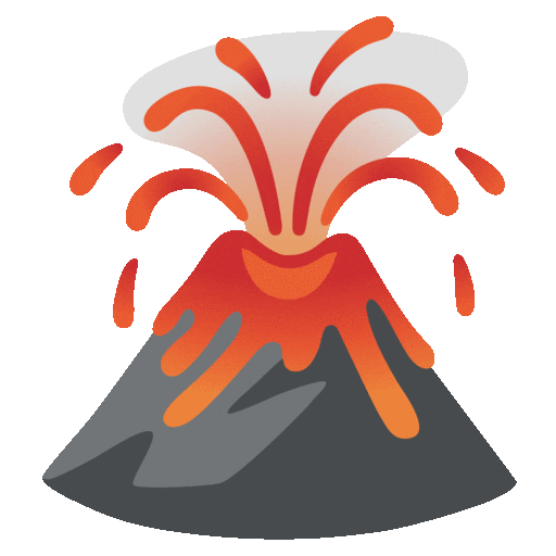 火山 as rendered by Noto Animated Emoji