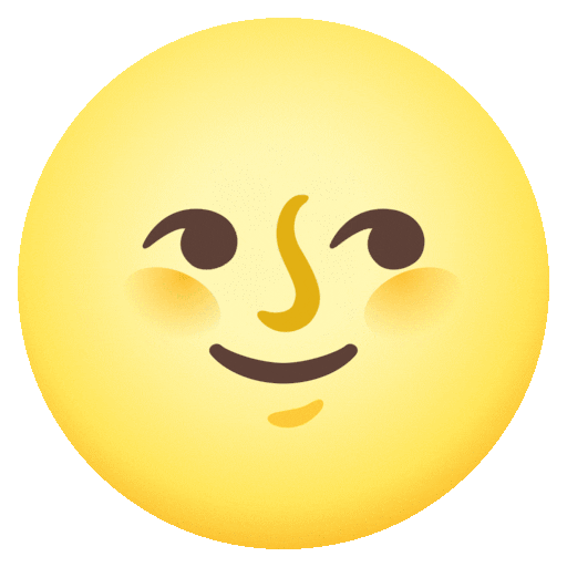 full moon face as rendered by Noto Animated Emoji