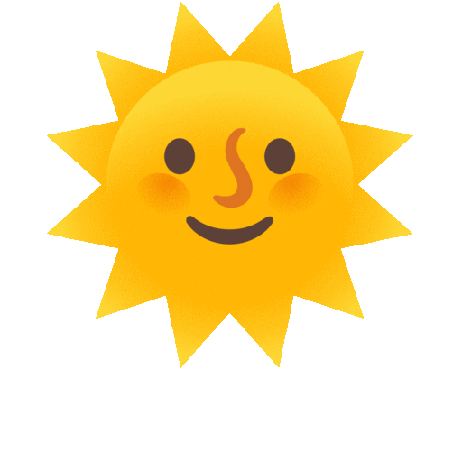 sun with face as rendered by Noto Animated Emoji