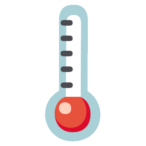 thermomètre as rendered by Noto Animated Emoji