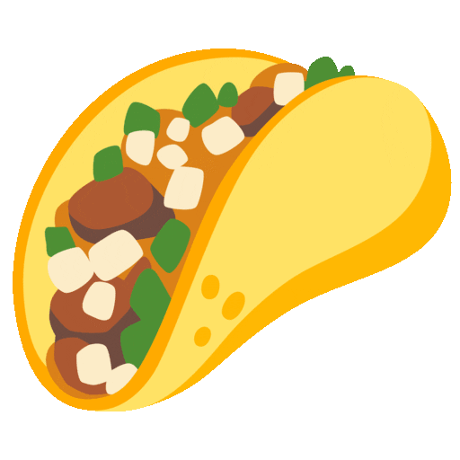 taco as rendered by Noto Animated Emoji