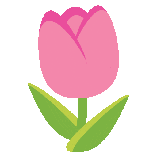tulipán as rendered by Noto Animated Emoji