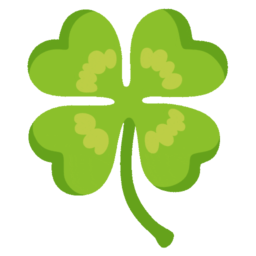 four leaf clover as rendered by Noto Animated Emoji