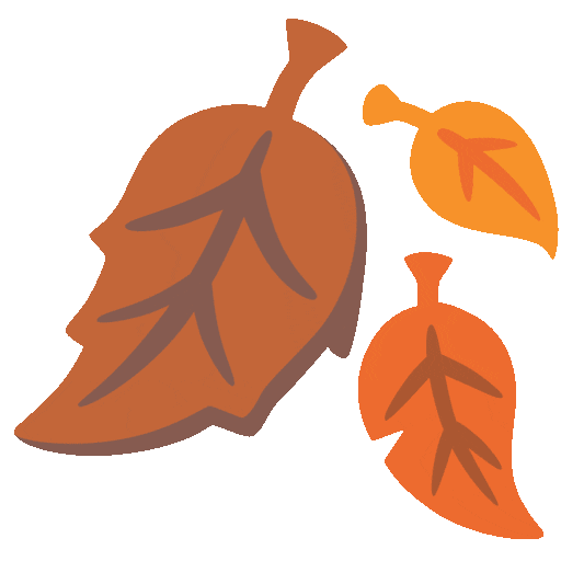 أوراق متساقطة as rendered by Noto Animated Emoji