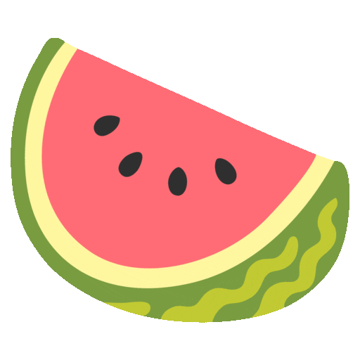 Wassermelone as rendered by Noto Animated Emoji