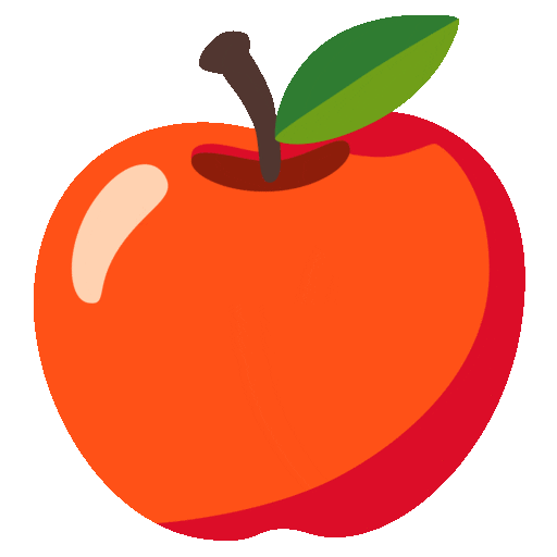 red apple as rendered by Noto Animated Emoji