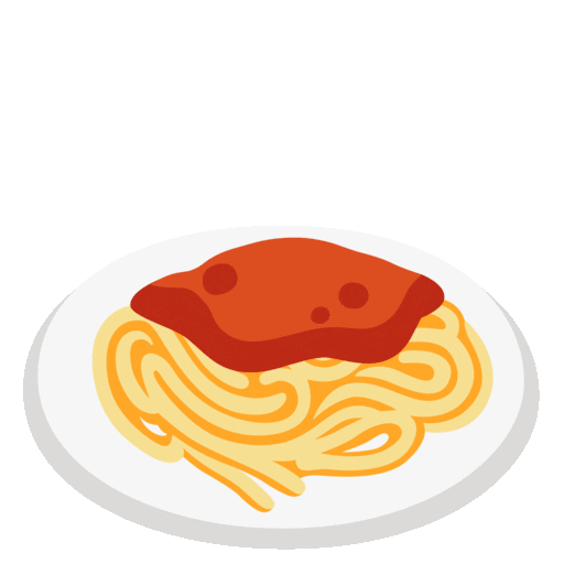 spaghetti as rendered by Noto Animated Emoji