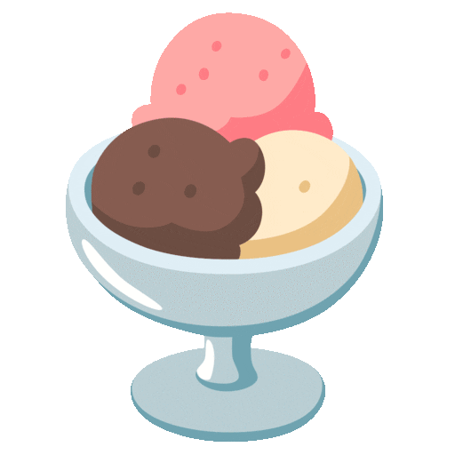 ice cream as rendered by Noto Animated Emoji
