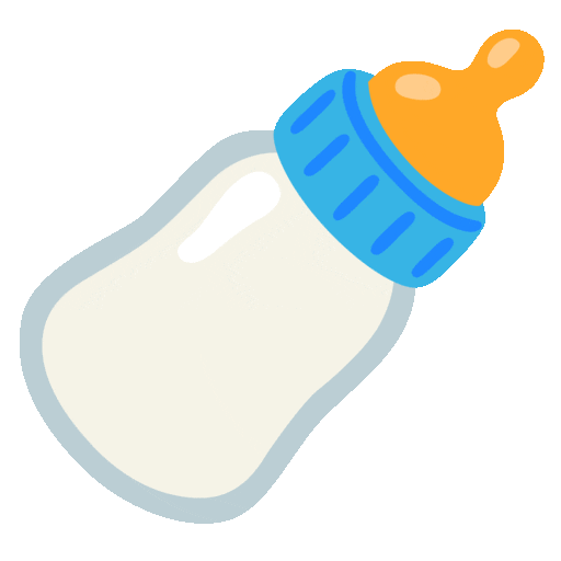 baby bottle as rendered by Noto Animated Emoji