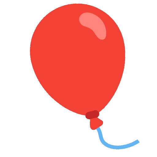 بالون as rendered by Noto Animated Emoji