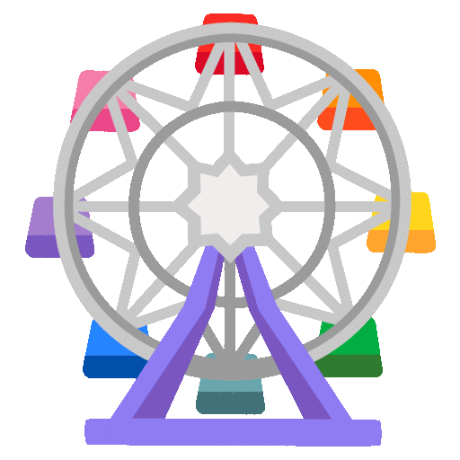ferris wheel as rendered by Noto Animated Emoji