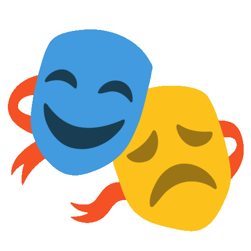 performing arts as rendered by Noto Animated Emoji