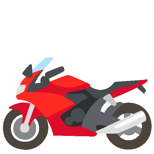 motorcycle as rendered by Noto Animated Emoji