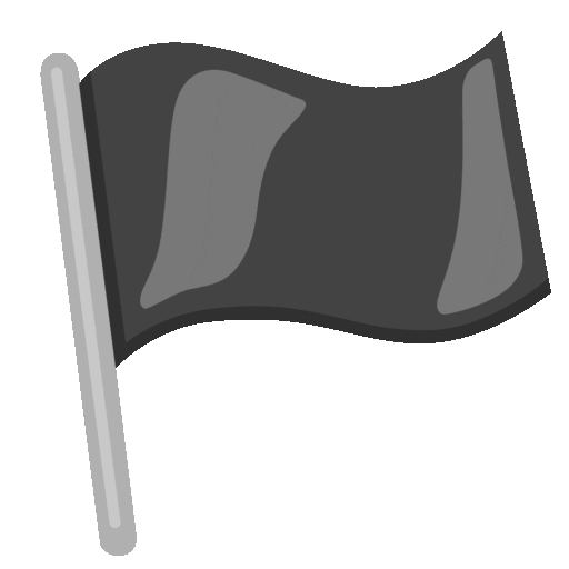 schwarze Flagge as rendered by Noto Animated Emoji