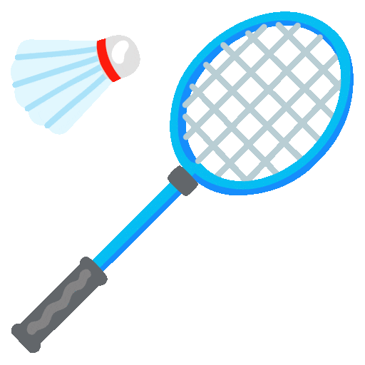 badminton as rendered by Noto Animated Emoji