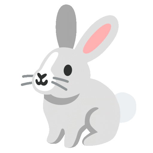 أرنب as rendered by Noto Animated Emoji
