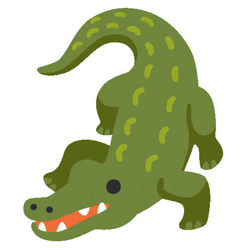 تمساح as rendered by Noto Animated Emoji