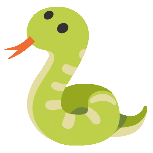 ثعبان as rendered by Noto Animated Emoji