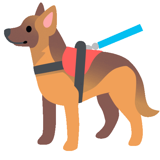 service dog as rendered by Noto Animated Emoji