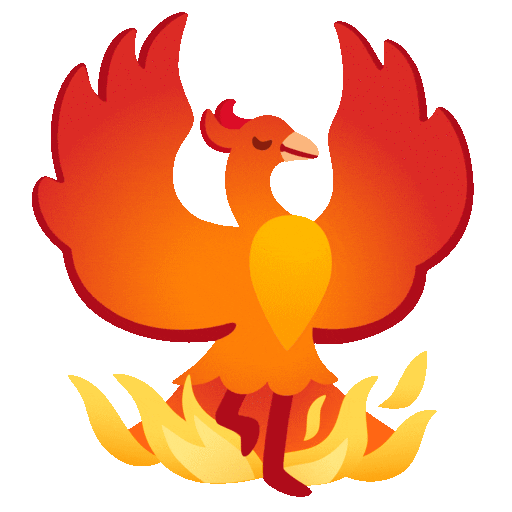 phoenix as rendered by Noto Animated Emoji