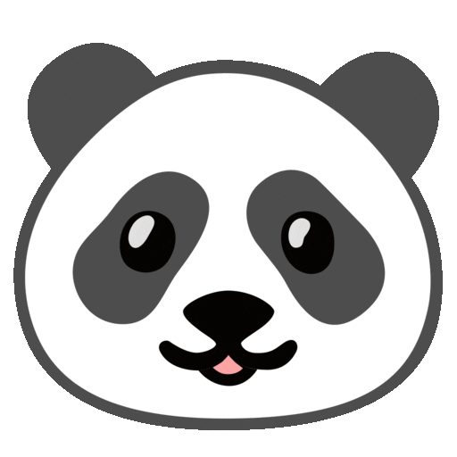 rosto de panda as rendered by Noto Animated Emoji