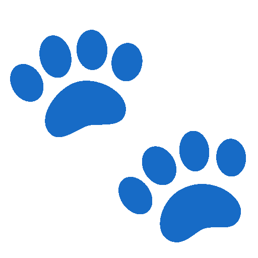 paw prints as rendered by Noto Animated Emoji