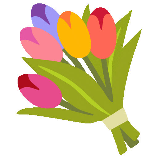 Blumenstrauß as rendered by Noto Animated Emoji