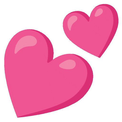 zwei Herzen as rendered by Noto Animated Emoji