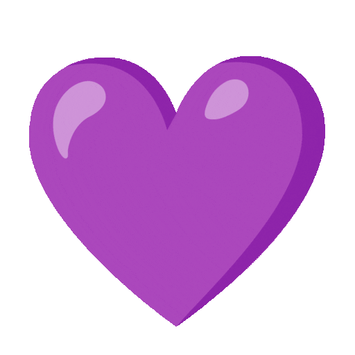 보라색 하트 as drawn by Noto Animated Emoji in 17.0