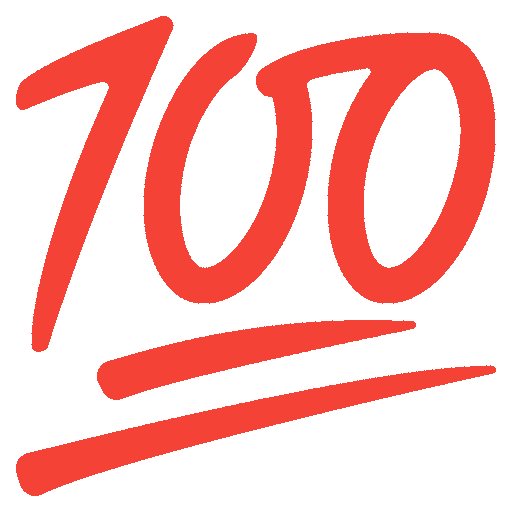 100 درجة as rendered by Noto Animated Emoji