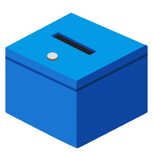 ballot box with ballot as rendered by Noto Animated Emoji