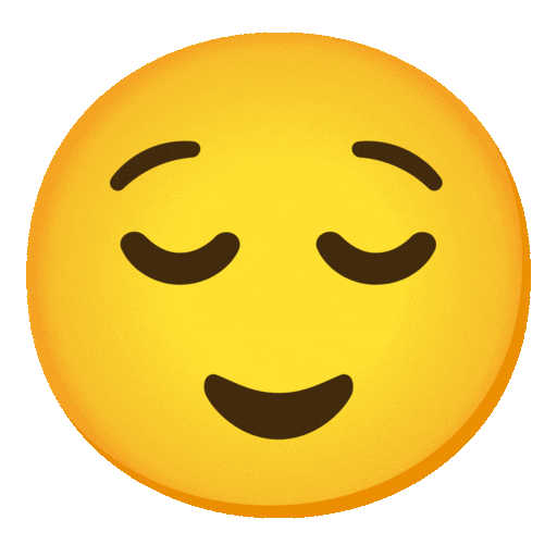 ほっとした顔 as rendered by Noto Animated Emoji