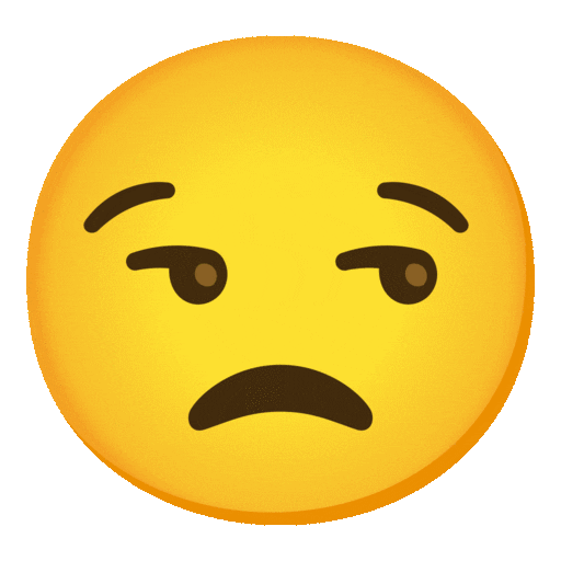 不高兴 as drawn by Noto Animated Emoji in 17.0