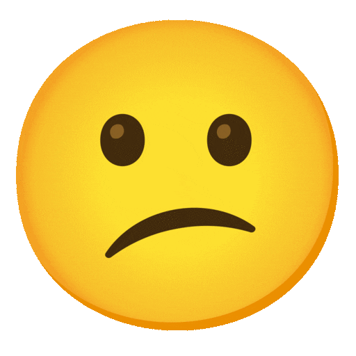 faccina confusa as rendered by Noto Animated Emoji