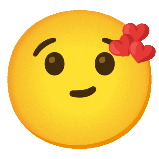face blowing a kiss as rendered by Noto Animated Emoji