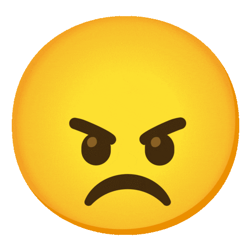 visage en colère as rendered by Noto Animated Emoji