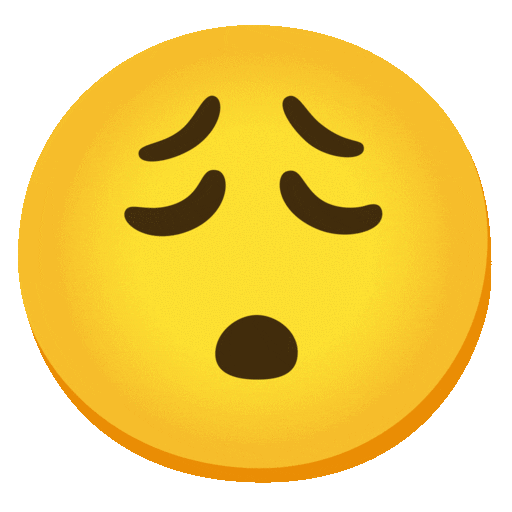 날숨 쉬는 얼굴 as drawn by Noto Animated Emoji in 17.0