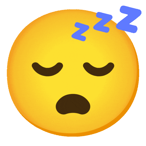 schlafendes Gesicht as rendered by Noto Animated Emoji