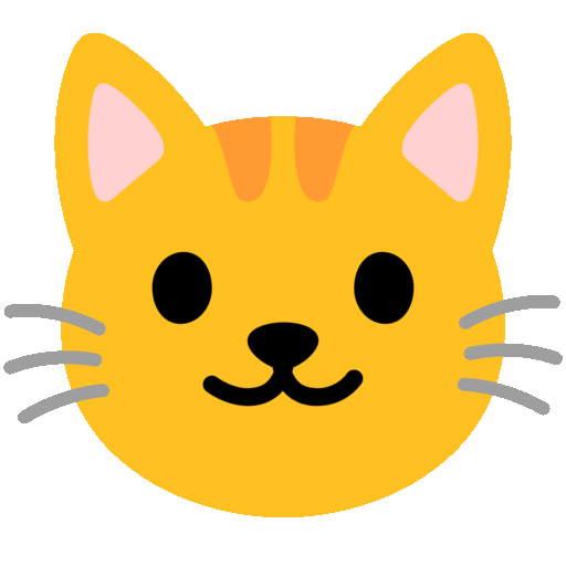gatto che sorride as rendered by Noto Animated Emoji