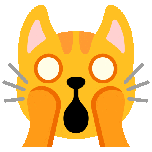 gatto esterrefatto as rendered by Noto Animated Emoji