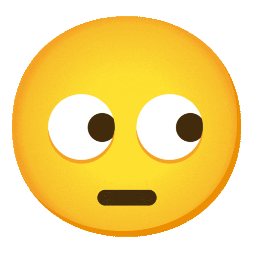 눈을 굴리고 있는 얼굴 as drawn by Noto Animated Emoji in 17.0