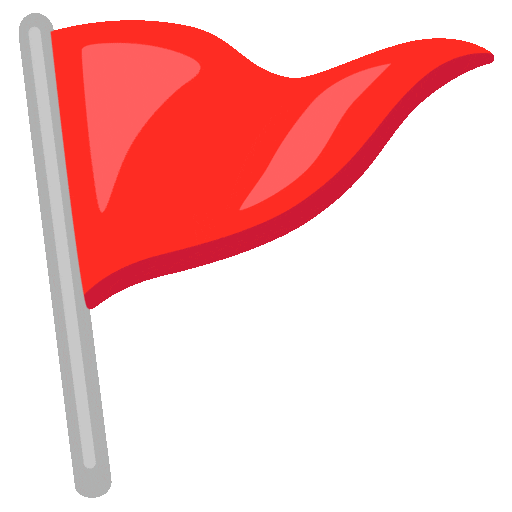 Triangular Flag as drawn by Noto Animated Emoji in 17.0